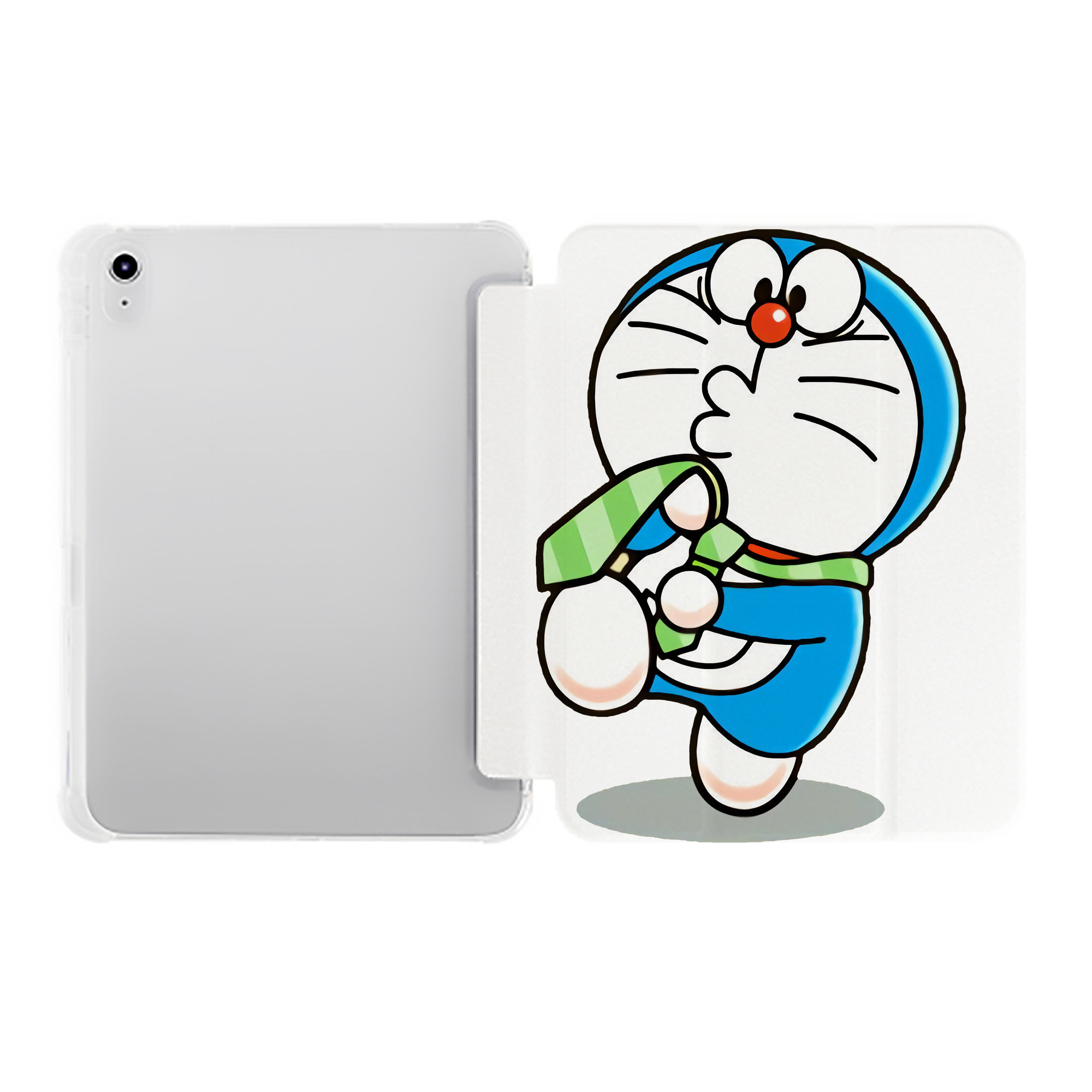 （画像用） ドラえもん Doraemon IPad ケース ペン収納付き 三つ折りスタンド PUレザー×シリコン 対応機種9.5/10.5/10.9インチ